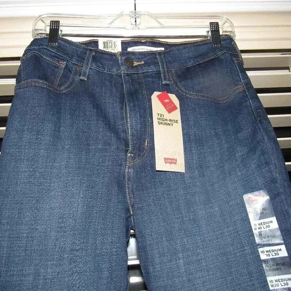 NWT LEVI’S 721 High-Rise Skinny Jeans 30 (10 Med) - Picture 2 of 5